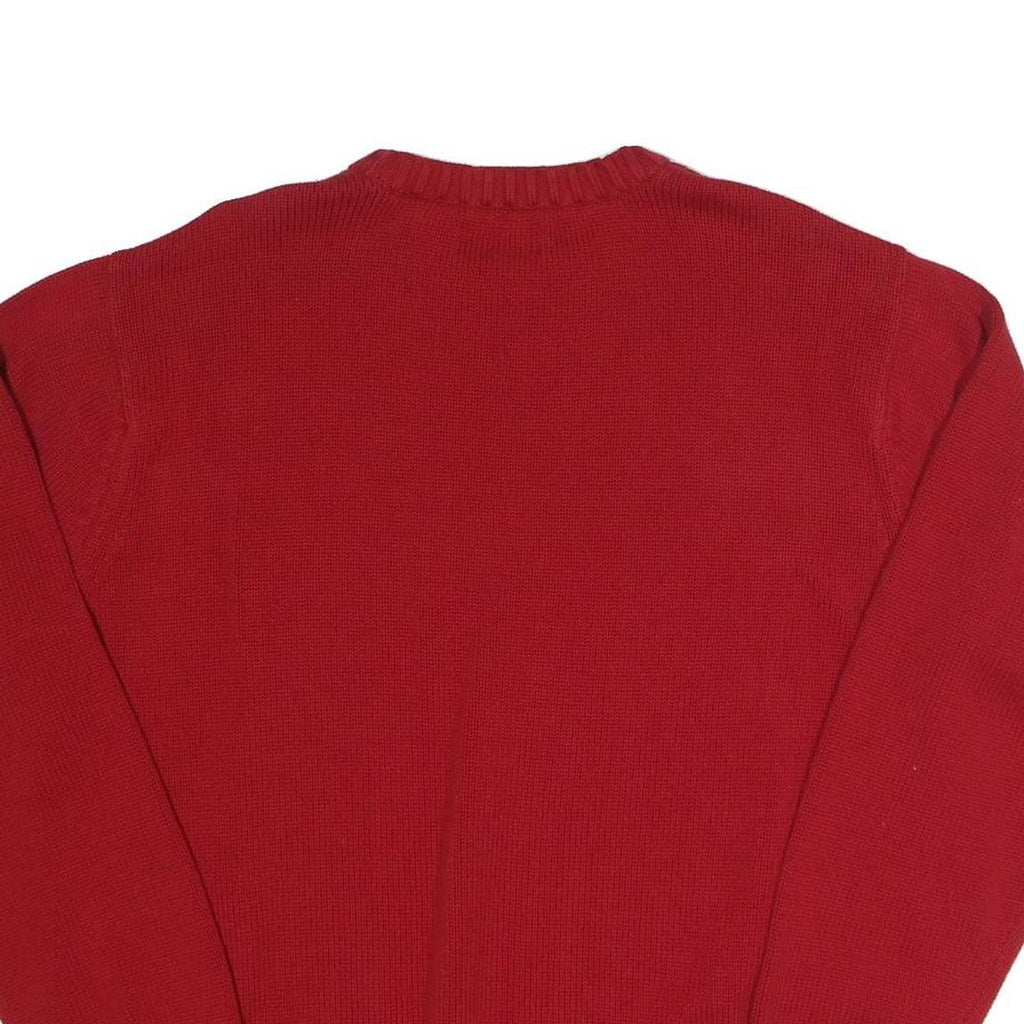 CHAPS Mens Red Plain Crew Neck Basic Knit 2XL Cotton Jumper Casual Warm