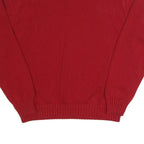 CHAPS Mens Red Plain Crew Neck Basic Knit 2XL Cotton Jumper Casual Warm