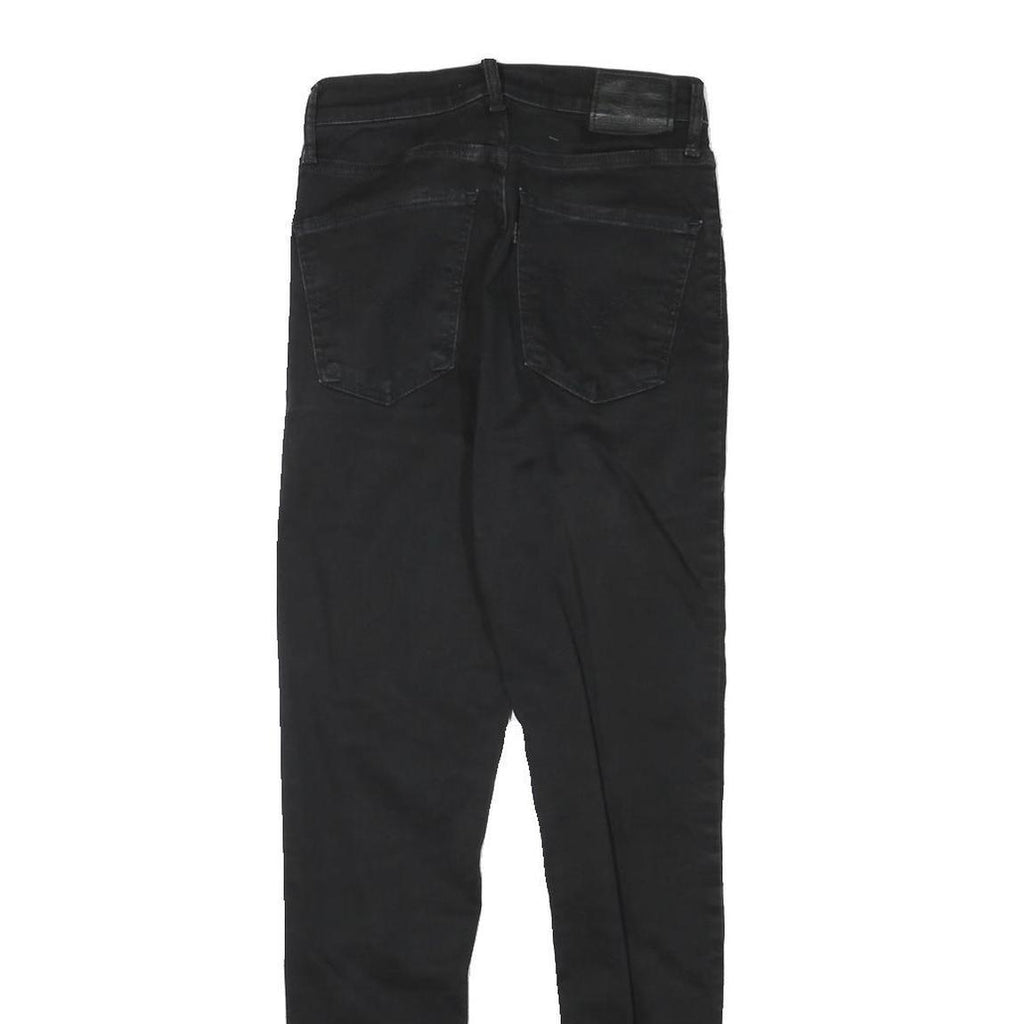 LEVI'S Womens Black Slim Skinny Denim Raw Hem W24 L29 Cotton Blend Jeans