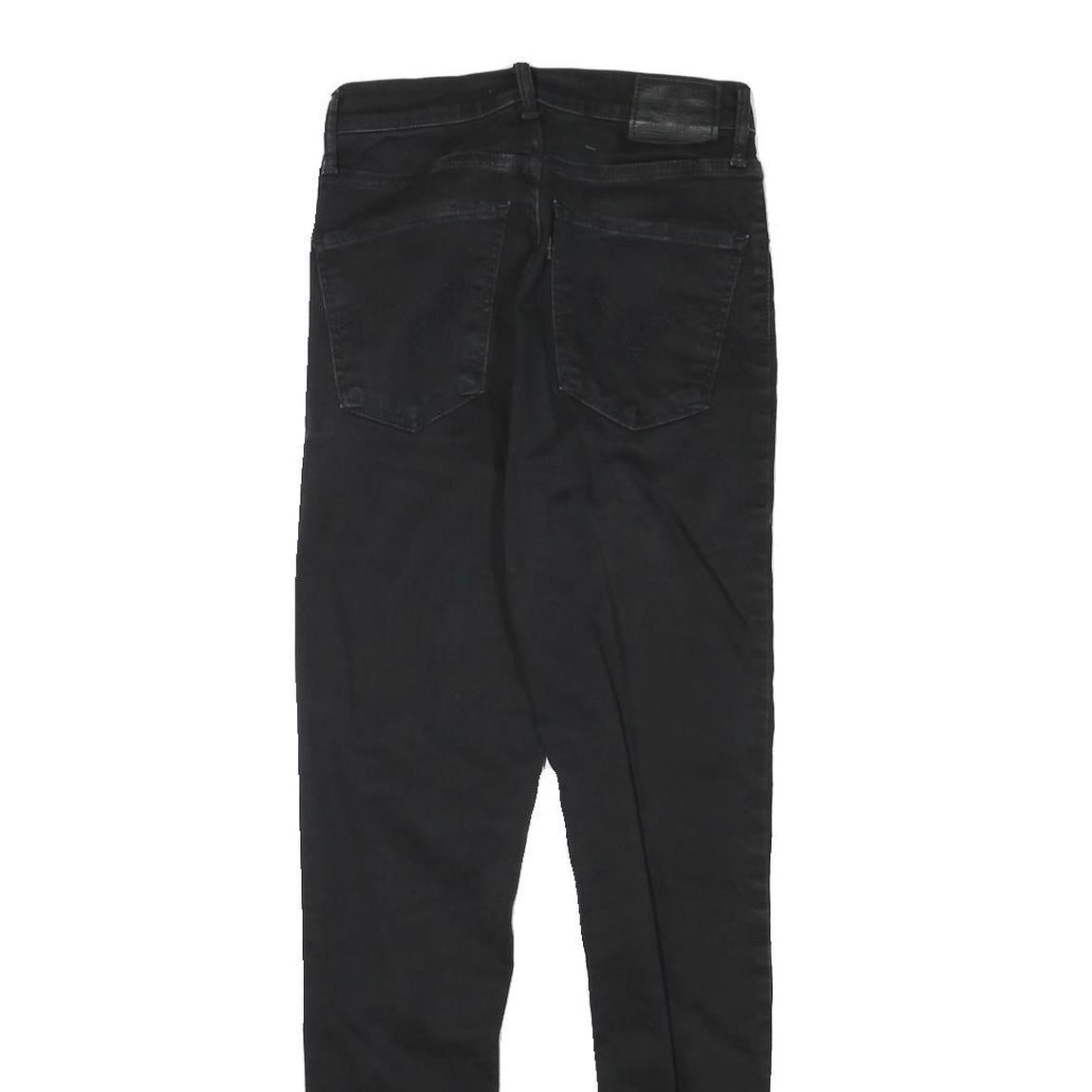 LEVI'S Womens Black Slim Skinny Denim Raw Hem W24 L29 Cotton Blend Jeans