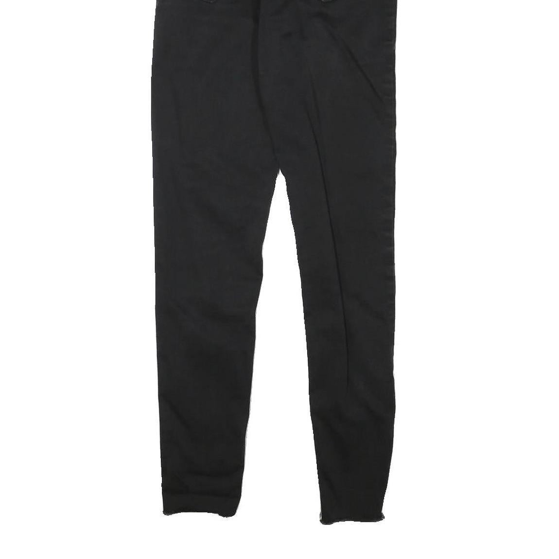 LEVI'S Womens Black Slim Skinny Denim Raw Hem W24 L29 Cotton Blend Jeans