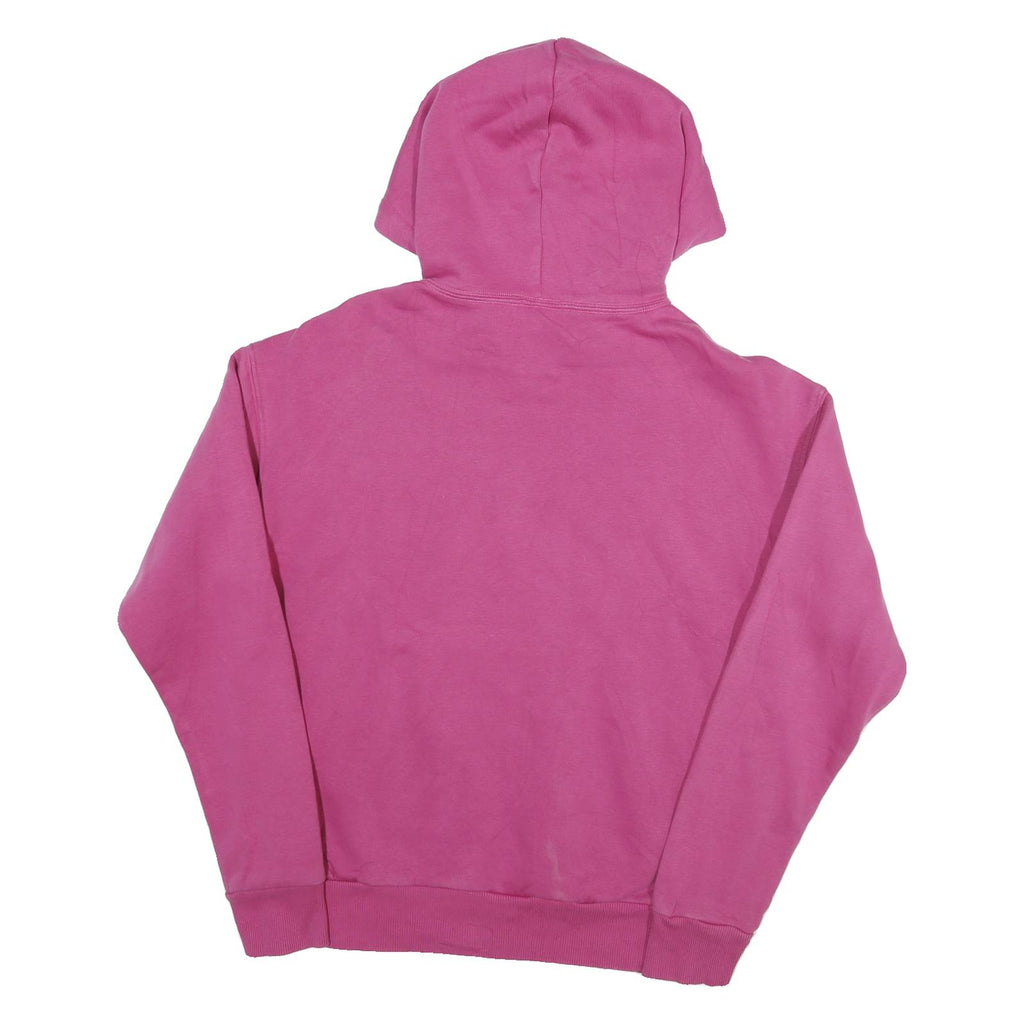 REEBOK Mens Pink Hoodie S Cotton Blend Pullover Comfort Casual Sportswear