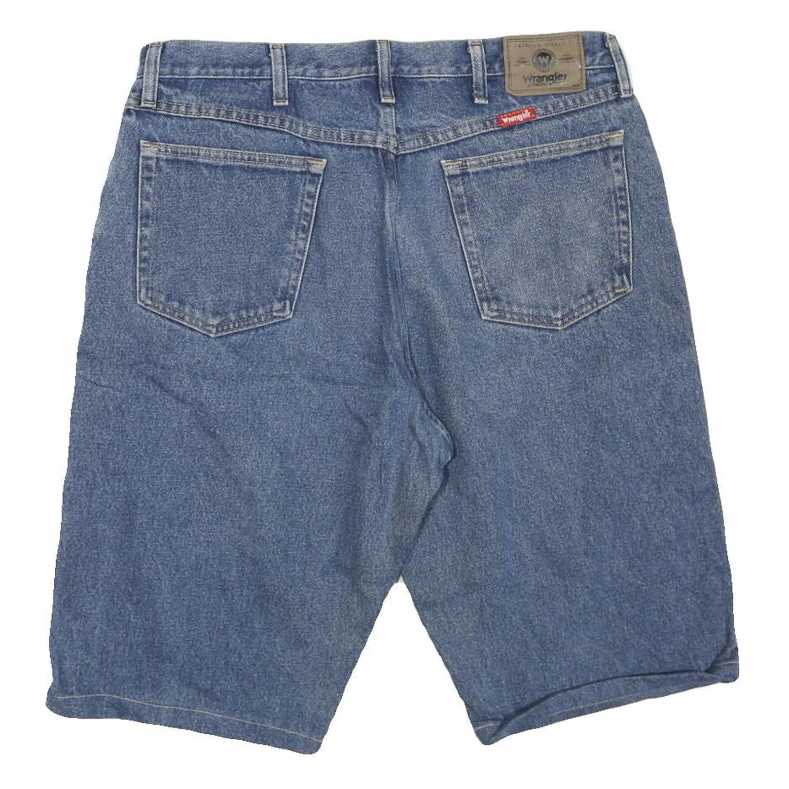 WRANGLER Mens Denim Blue Casual Shorts L W36 Cotton Blend Classic Fit