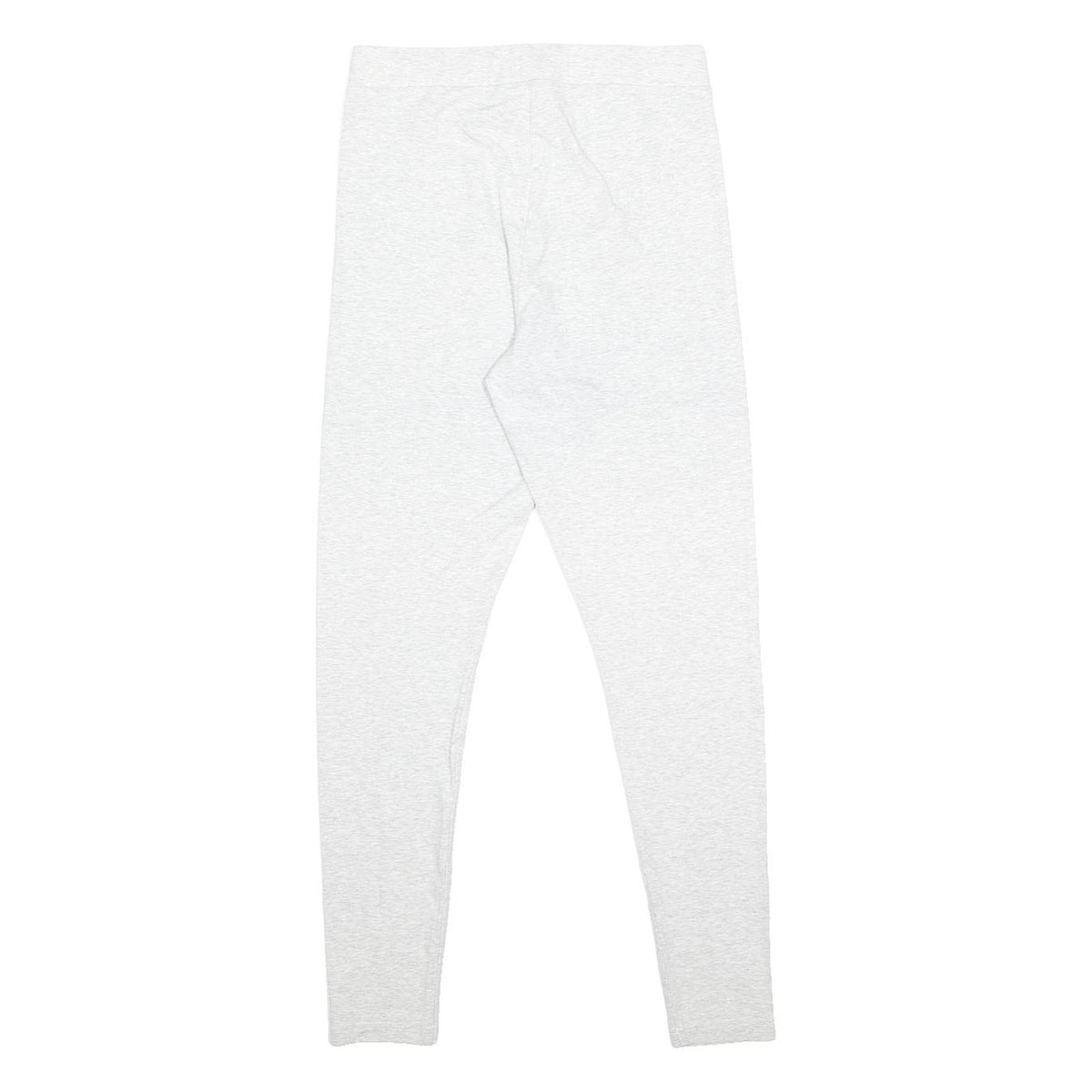ADIDAS Womens Leggings Grey Slim Tapered UK 14 W26 L27 Cotton Blend Drawstring