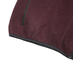 CHAMPION Mens Maroon & Black Zip Fleece Vest M Polyester Blend Casual Jacket