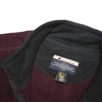 CHAMPION Mens Maroon & Black Zip Fleece Vest M Polyester Blend Casual Jacket