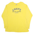 CHAPS RALPH LAUREN Mens Yellow Graphic T-Shirt XL Long Sleeve Crew Neck