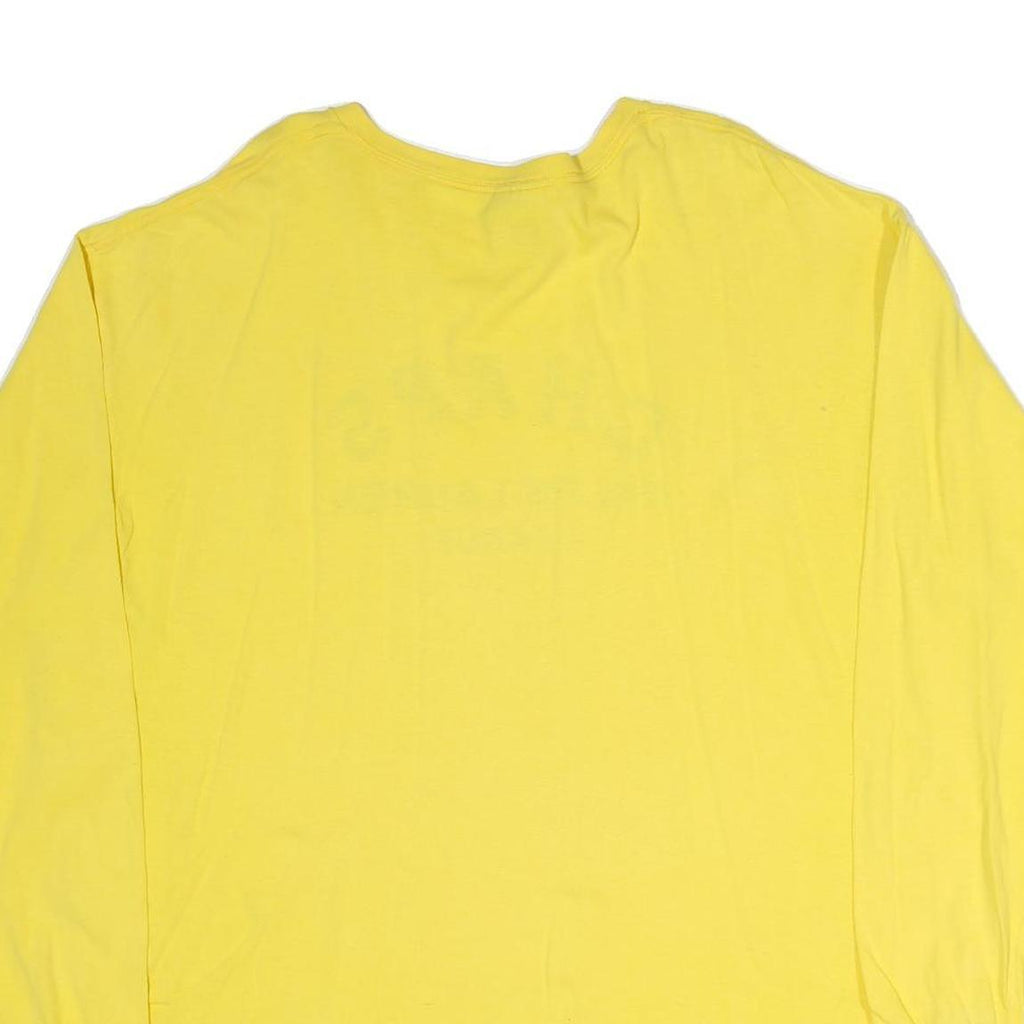 CHAPS RALPH LAUREN Mens Yellow Graphic T-Shirt XL Long Sleeve Crew Neck