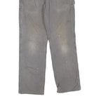 CARHARTT Mens Cotton Blend Grey Workwear Regular Straight Trousers W31 L29