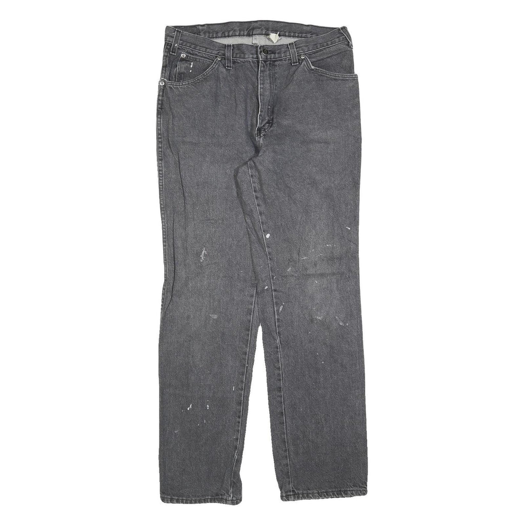DICKIES Mens Relaxed Black Jeans Denim W34 L32 Casual Workwear Zip Fly