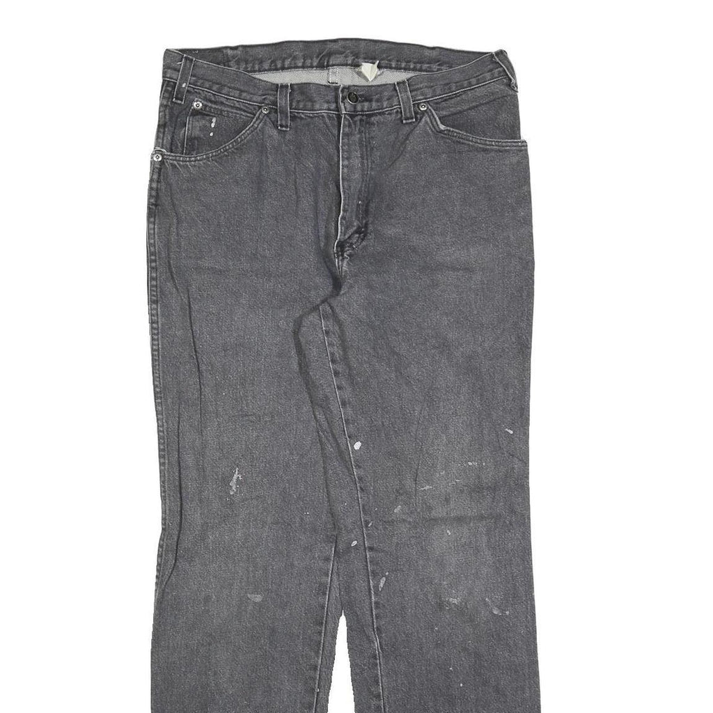 DICKIES Mens Relaxed Black Jeans Denim W34 L32 Casual Workwear Zip Fly