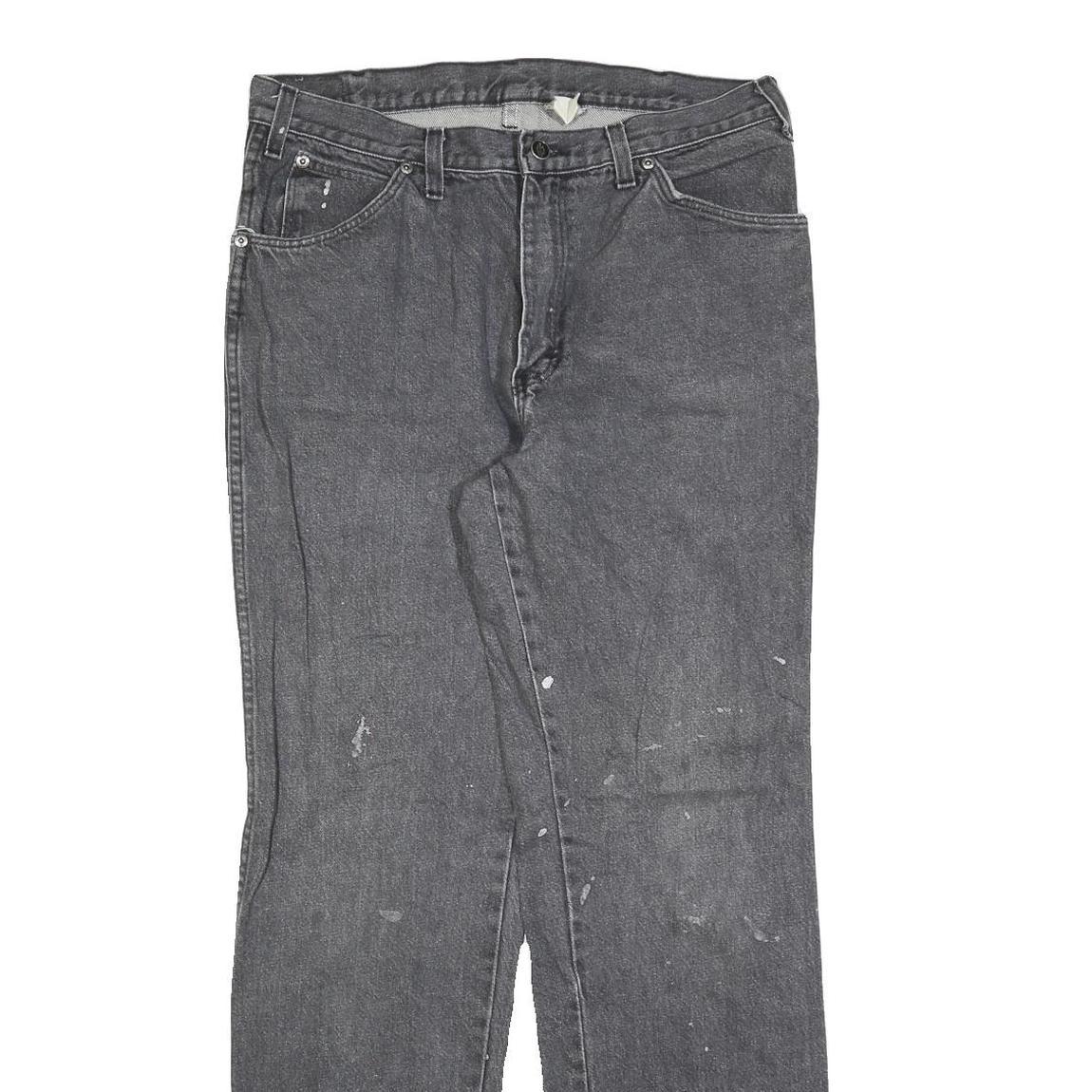 DICKIES Mens Relaxed Black Jeans Denim W34 L32 Casual Workwear Zip Fly