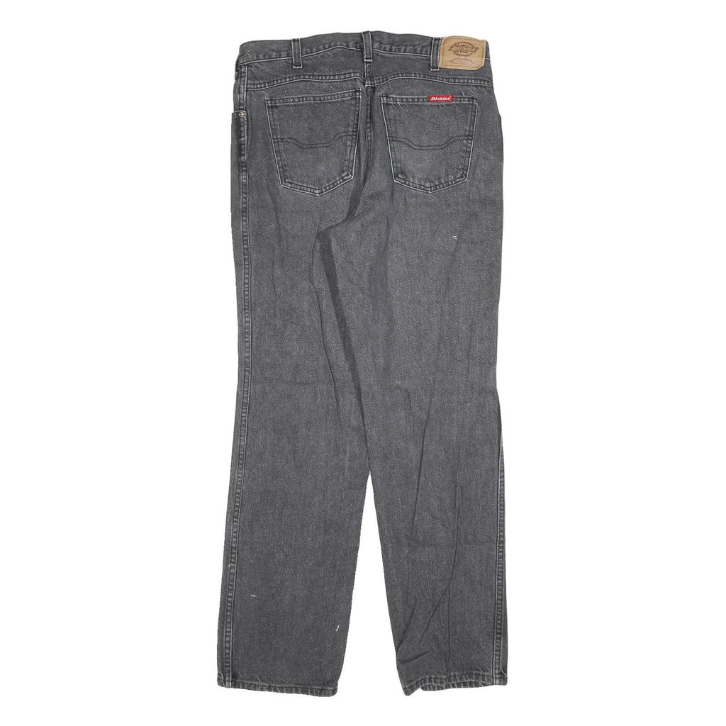 DICKIES Mens Relaxed Black Jeans Denim W34 L32 Casual Workwear Zip Fly