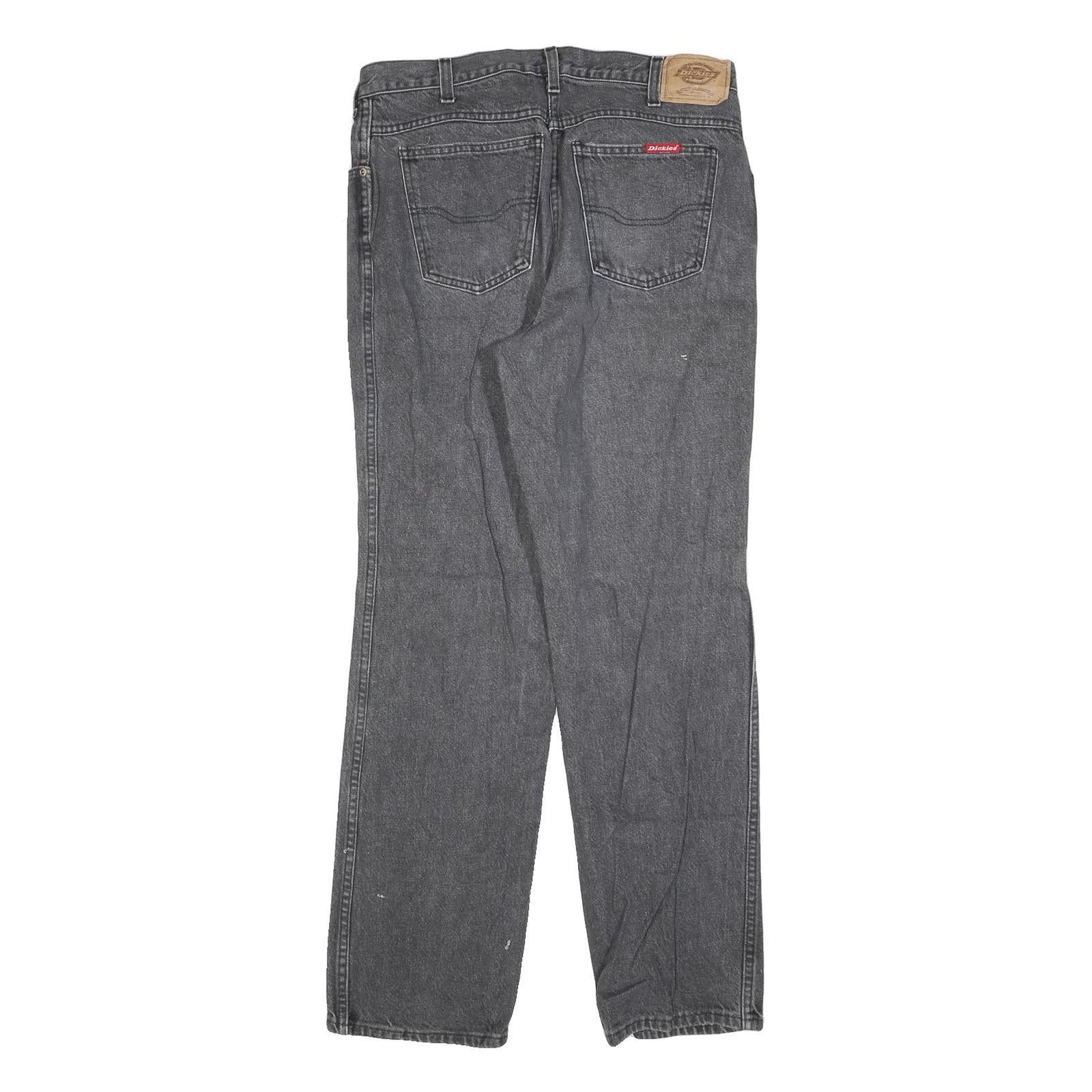 DICKIES Mens Relaxed Black Jeans Denim W34 L32 Casual Workwear Zip Fly