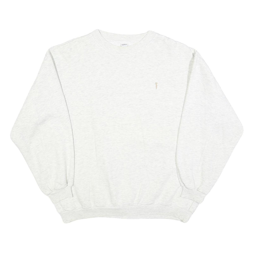 TORERO Mens White Cotton Blend Crew Neck M Classic Sweatshirt Pullover