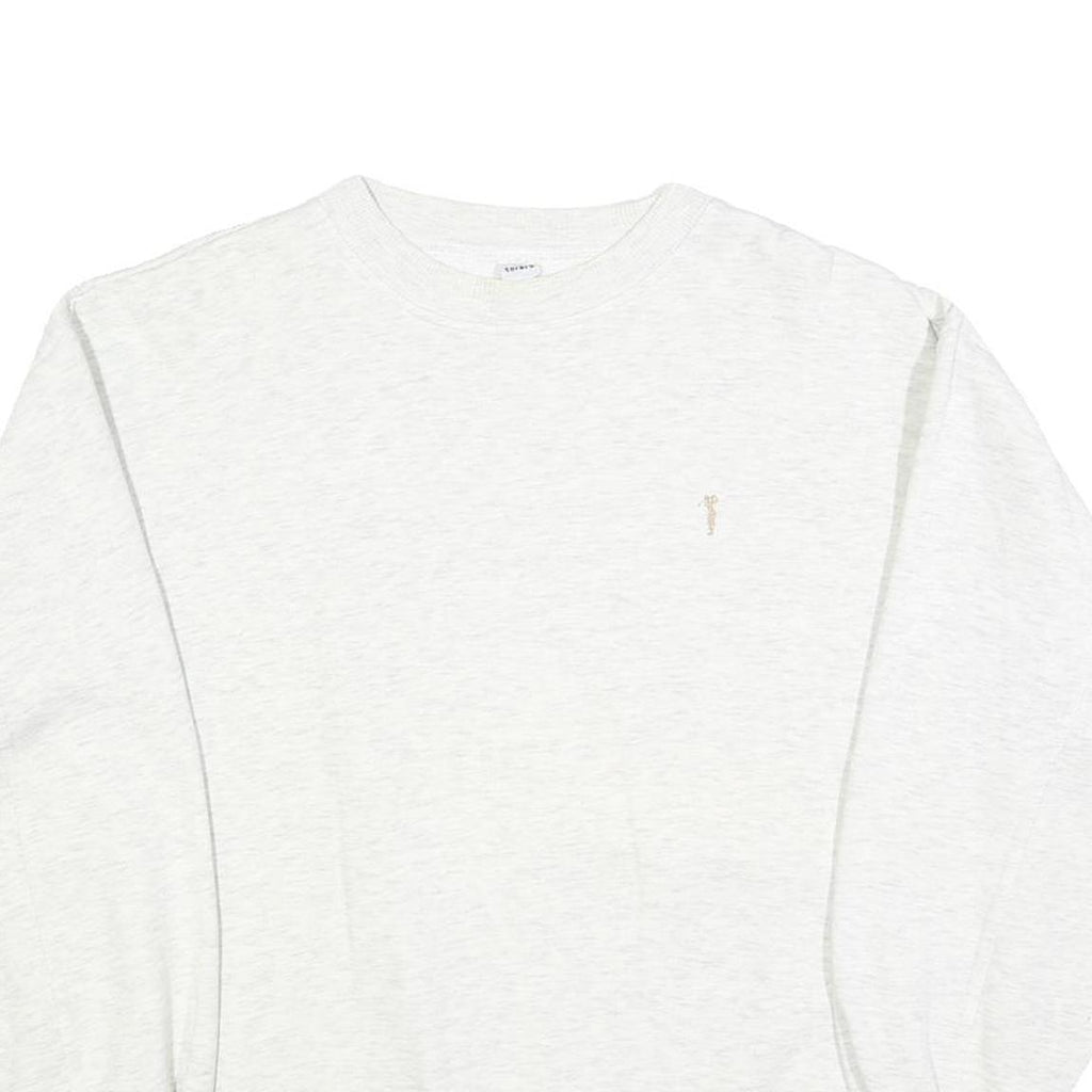 TORERO Mens White Cotton Blend Crew Neck M Classic Sweatshirt Pullover
