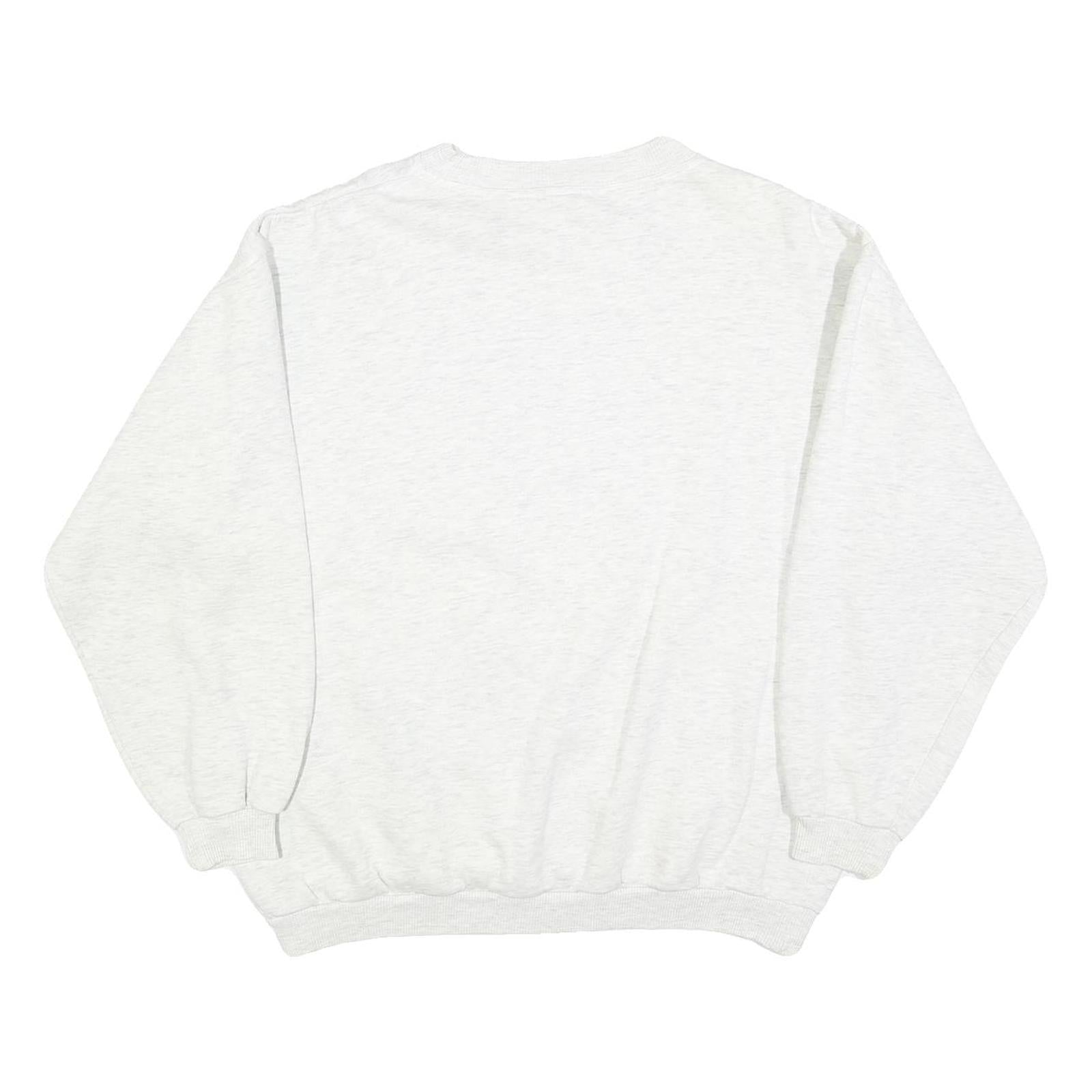 TORERO Mens White Cotton Blend Crew Neck M Classic Sweatshirt Pullover