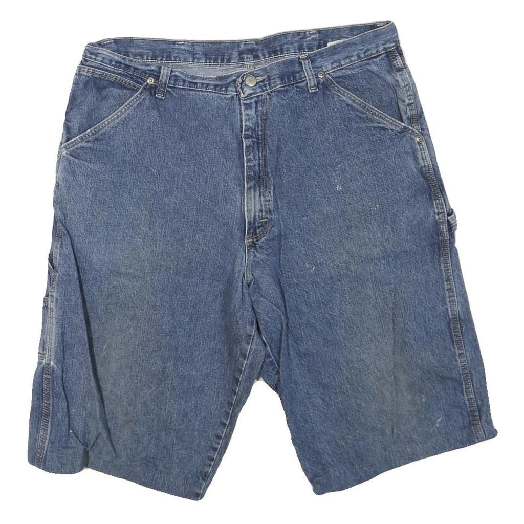 WRANGLER Mens Denim Blue Casual Shorts L W36 Cotton Blend Relaxed Fit