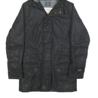 G-STAR Womens Black Cotton Hooded Jacket S Woven Casual Urban Style Zip Up