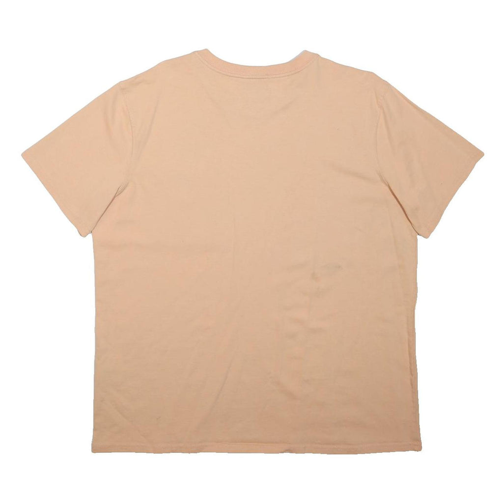 CARHARTT Womens Beige T-Shirt XL Short Sleeve Crew Neck Logo Pocket Casual
