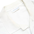 ADIDAS Mens White Polo Shirt L Cotton Blend Short Sleeve Abstract Print