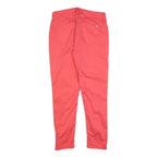 TOMMY HILFIGER Womens Cotton Red Slim Skinny Trousers W28 L26 Casual Zip