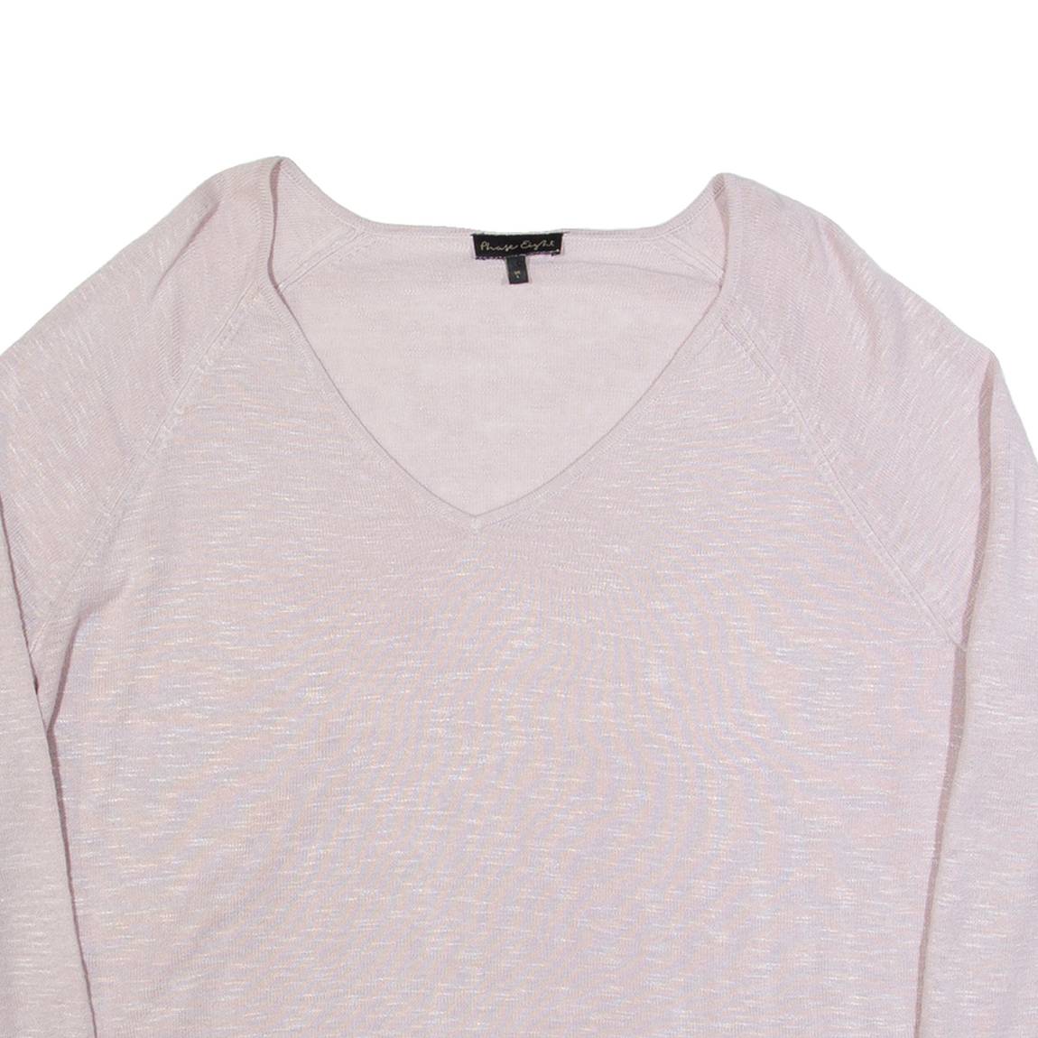 PHASE EIGHT Womens Jumper Pink Tight Knit L