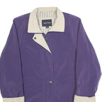 NAUTICA Womens Purple & Beige Zip Jacket S Polyester Blend Classic Style