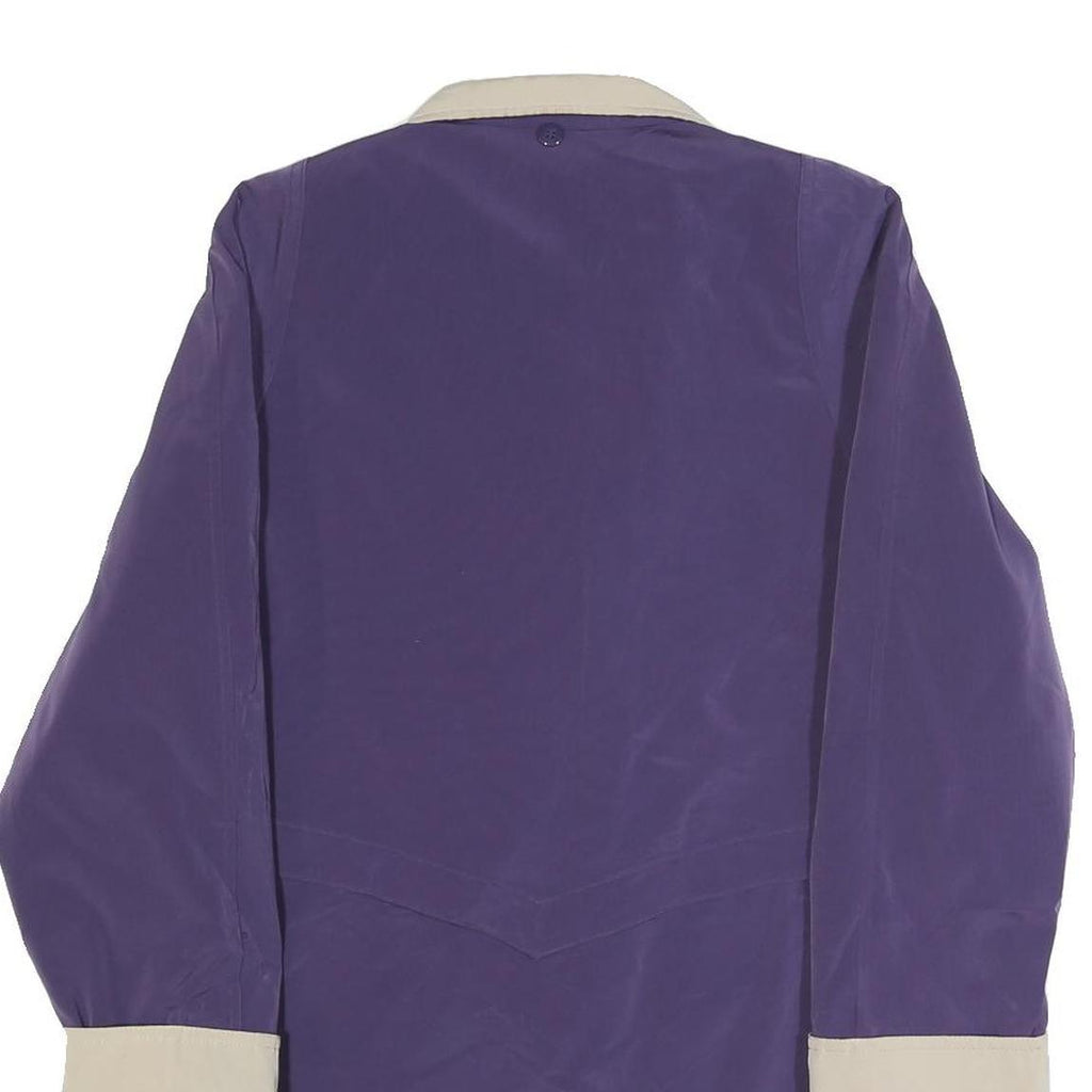 NAUTICA Womens Purple & Beige Zip Jacket S Polyester Blend Classic Style