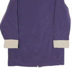 NAUTICA Womens Purple & Beige Zip Jacket S Polyester Blend Classic Style