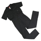 DICKIES Mens Black Cotton Blend Regular Fit Dungarees L W36 L30 Workwear