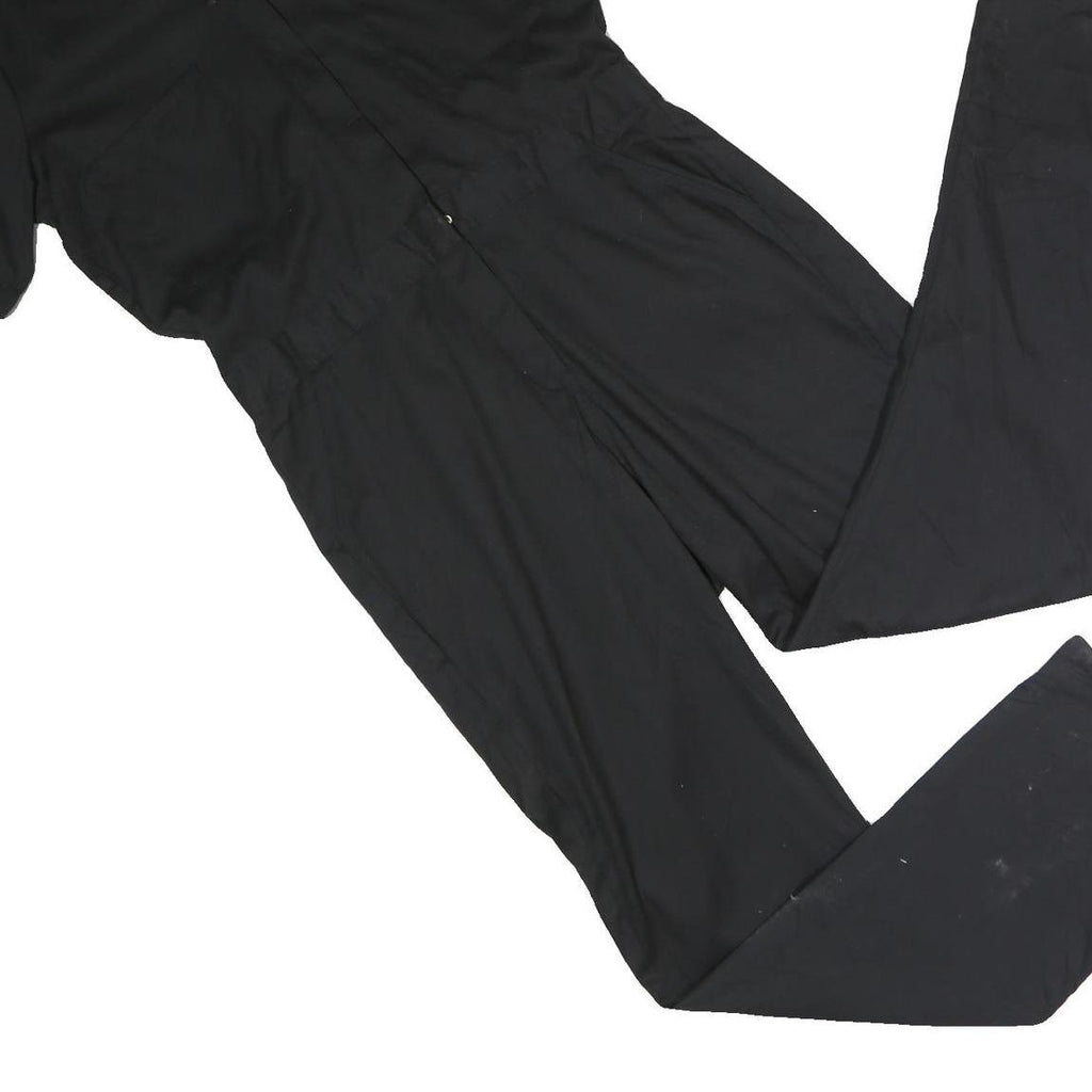 DICKIES Mens Black Cotton Blend Regular Fit Dungarees L W36 L30 Workwear