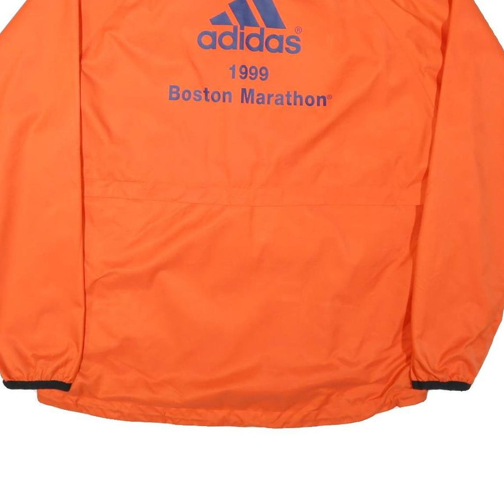 ADIDAS Mens Orange Nylon Zip Jacket L Boston Marathon 1999 Sports Windbreaker