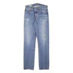 LEVI'S 501 Womens Regular Fit Straight Denim Light W28 L31 Button Cotton Blend