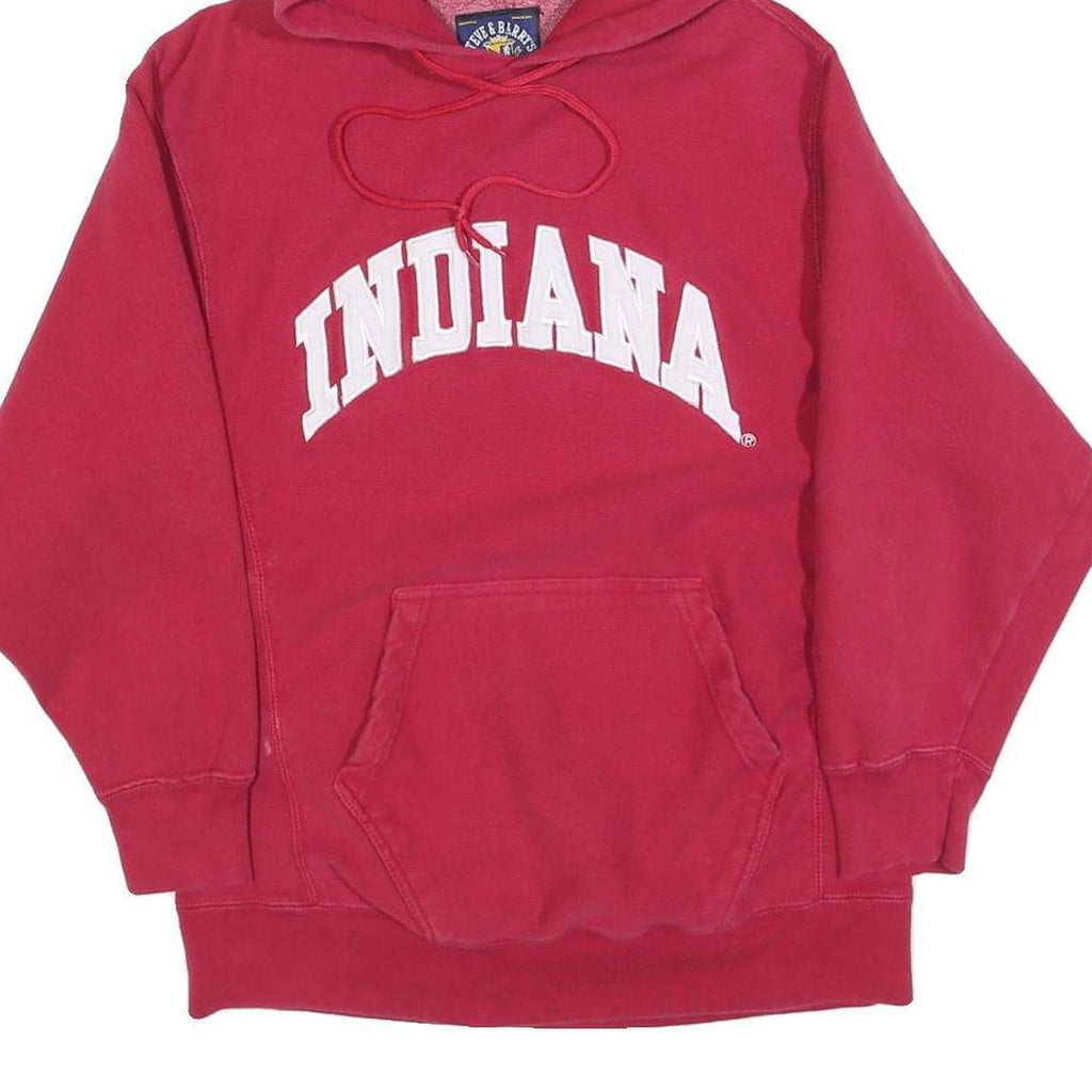STEVE & BARRYS Mens Red Indiana Pullover Hoodie S Cotton Blend Casual