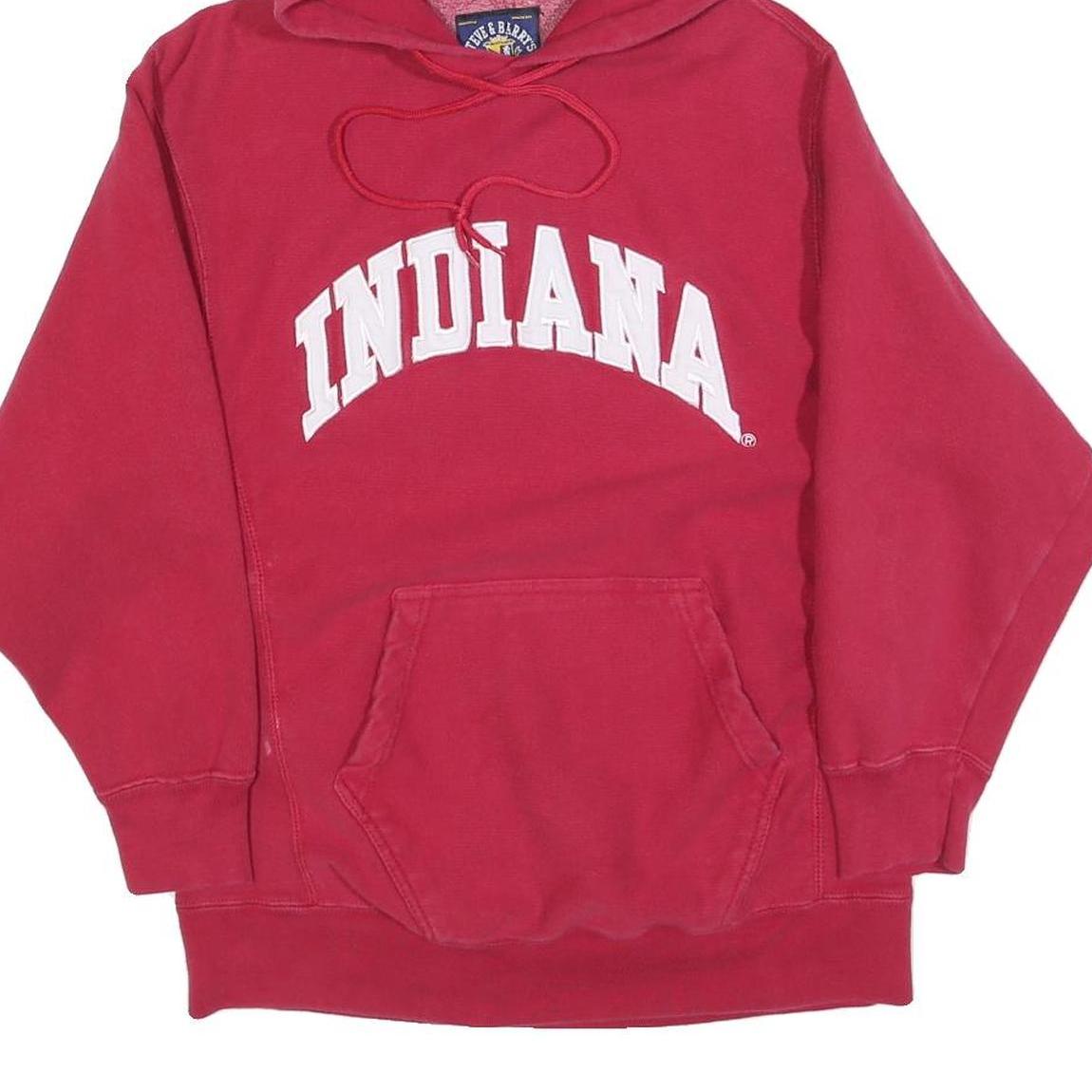 STEVE & BARRYS Mens Red Indiana Pullover Hoodie S Cotton Blend Casual