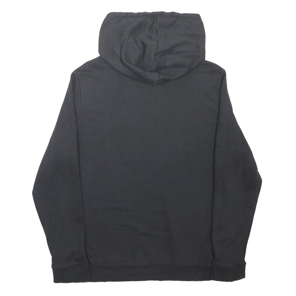 ADIDAS Boys Black Hoodie 16Y Cotton Blend Pullover Hooded Sweatshirt
