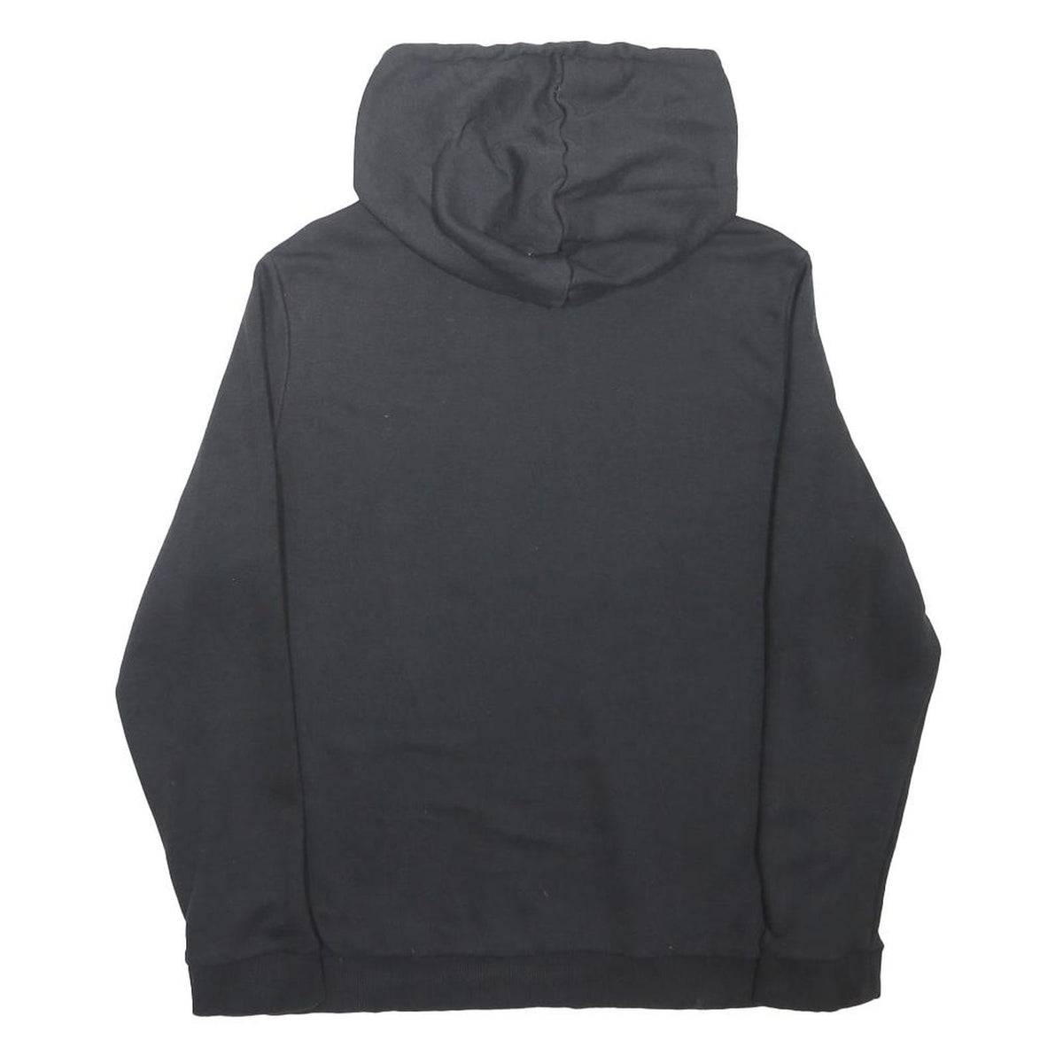 ADIDAS Boys Black Hoodie 16Y Cotton Blend Pullover Hooded Sweatshirt