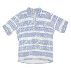 TOC TOC Mens Shirt Blue Crazy Pattern S