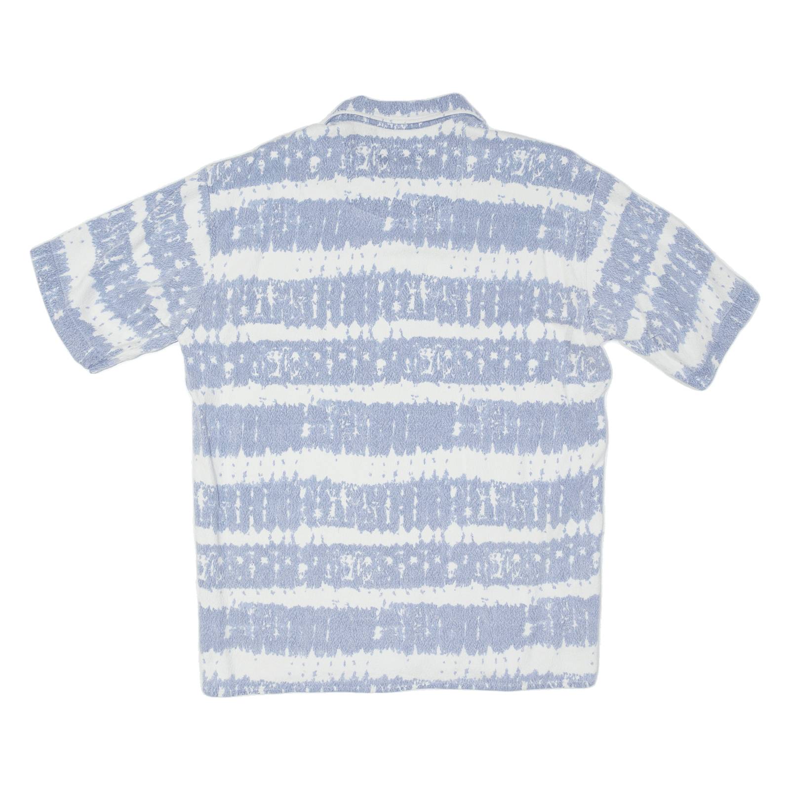 TOC TOC Mens Shirt Blue Crazy Pattern S