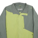 CMP Mens Green & Grey Outdoor Zip Jacket 2XL Polyester Lightweight Activewear