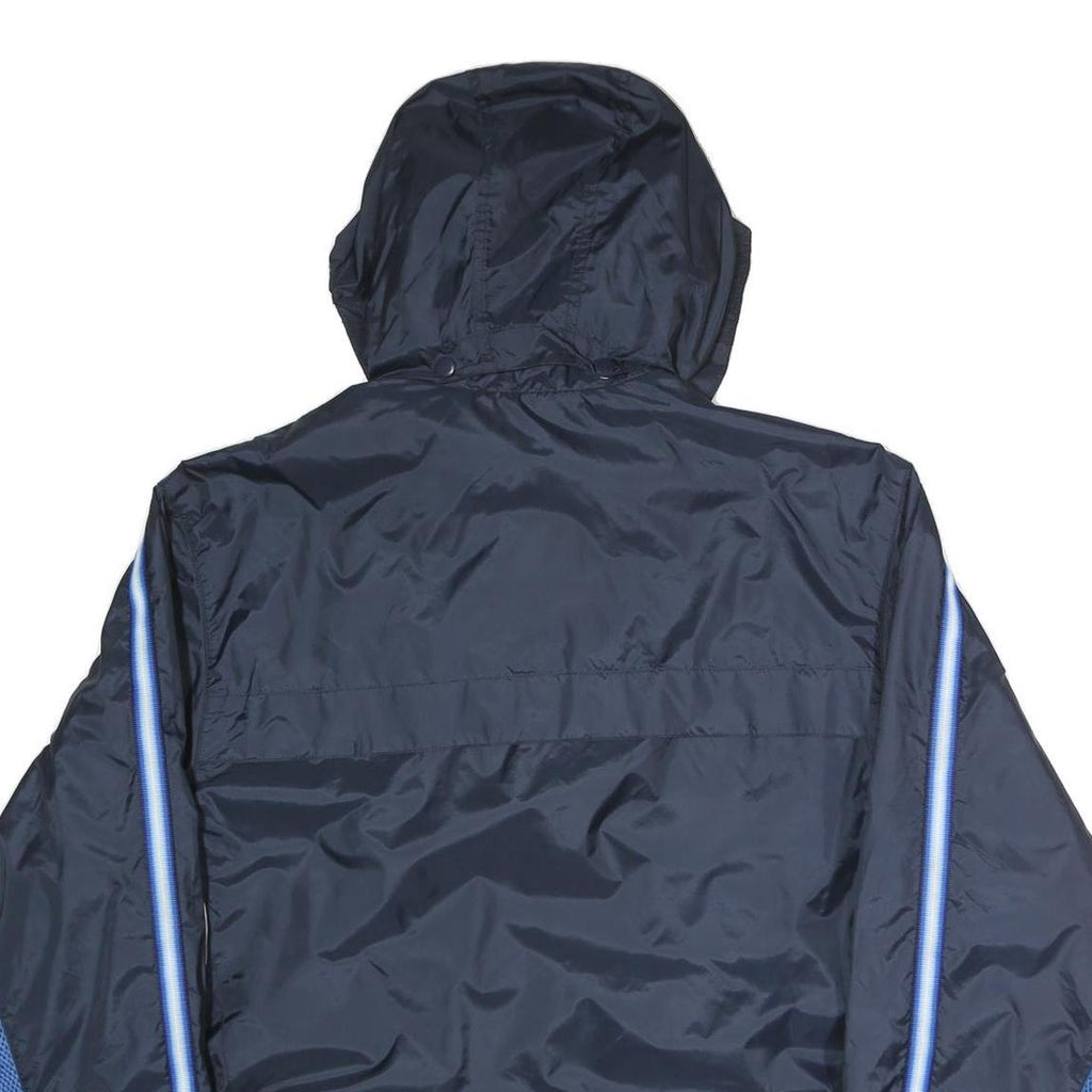 REEBOK Mens Navy Blue Lightweight Hooded Zip Jacket Polyester L Sporty Track