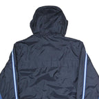 REEBOK Mens Navy Blue Lightweight Hooded Zip Jacket Polyester L Sporty Track