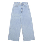ZARA Womens Jeans Light Blue Loose Wide-Leg Denim W24 L25 Comfort Style