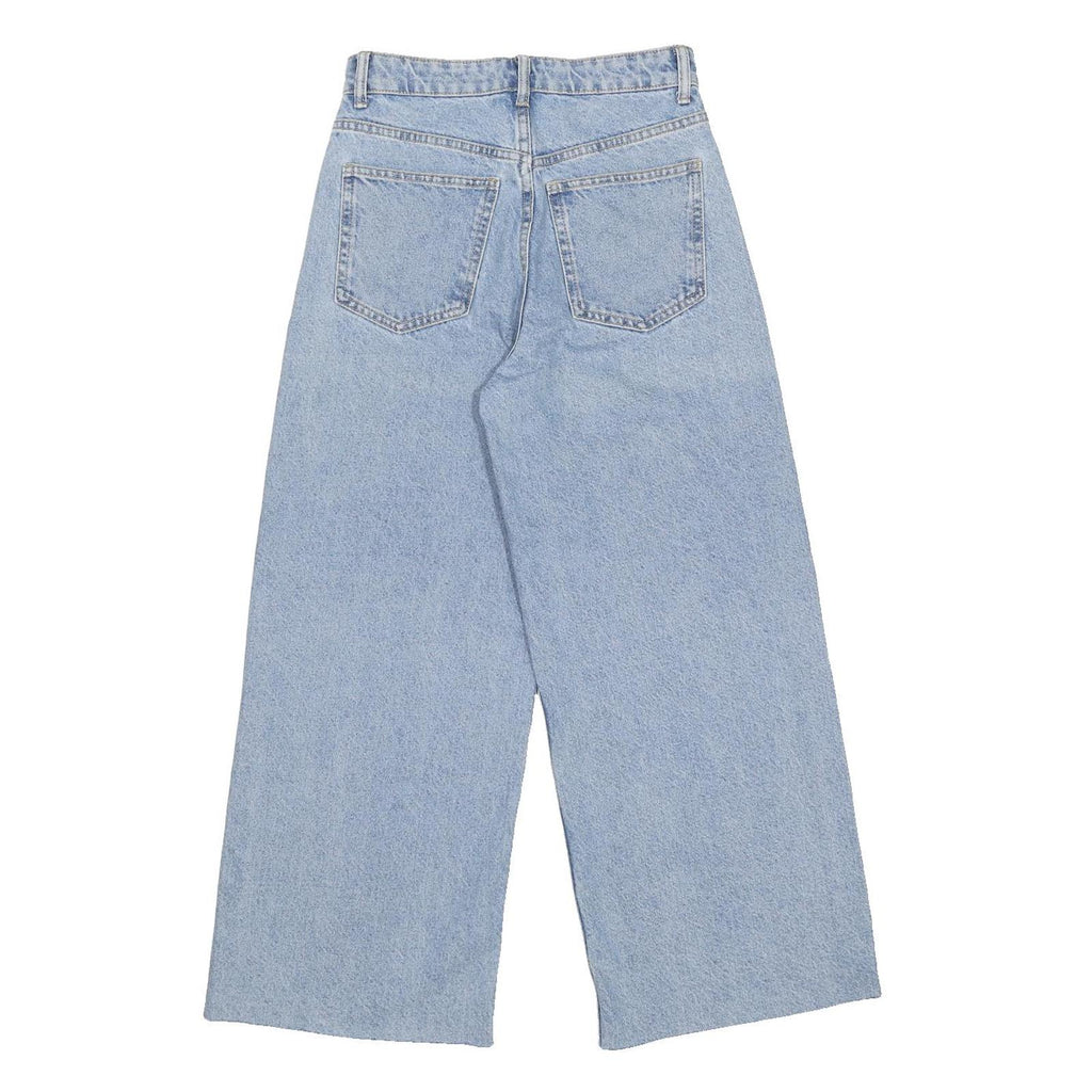 ZARA Womens Jeans Light Blue Loose Wide-Leg Denim W24 L25 Comfort Style