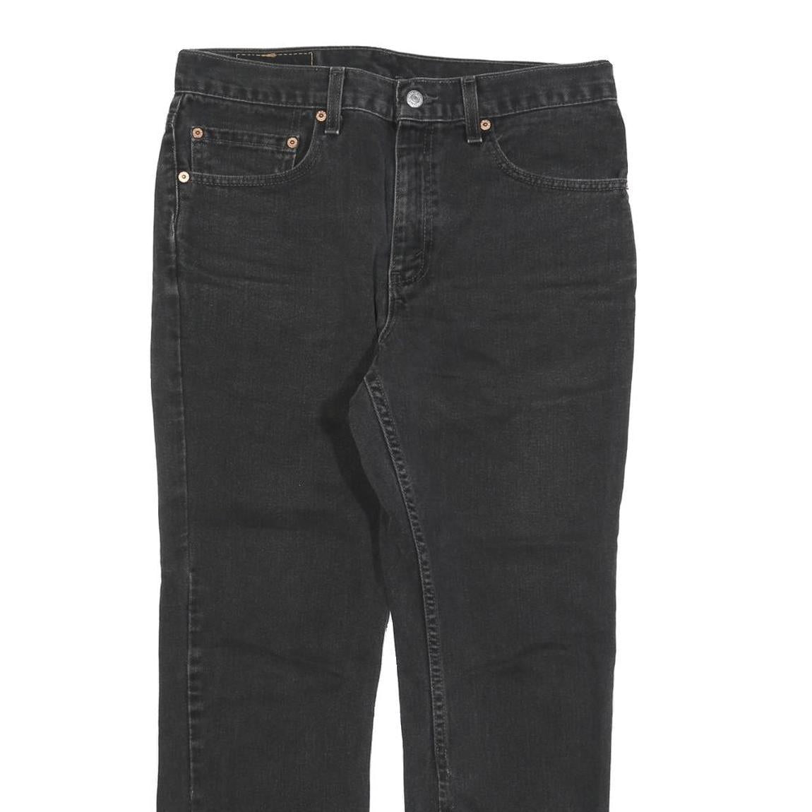 LEVI'S 512 Tapered Mens Jeans Black Slim Tapered Denim W33 L27 Stylish Fit
