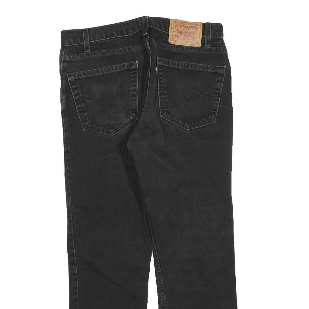 LEVI'S 512 Tapered Mens Jeans Black Slim Tapered Denim W33 L27 Stylish Fit
