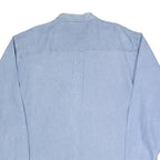 PRO EDGE Mens Blue Denim Shirt 2XL Cotton Long Sleeve Casual Button Closure