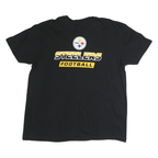 NFL Mens Black Steelers Football Graphic T-Shirt XL Short Sleeve Crew Neck