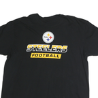 NFL Mens Black Steelers Football Graphic T-Shirt XL Short Sleeve Crew Neck